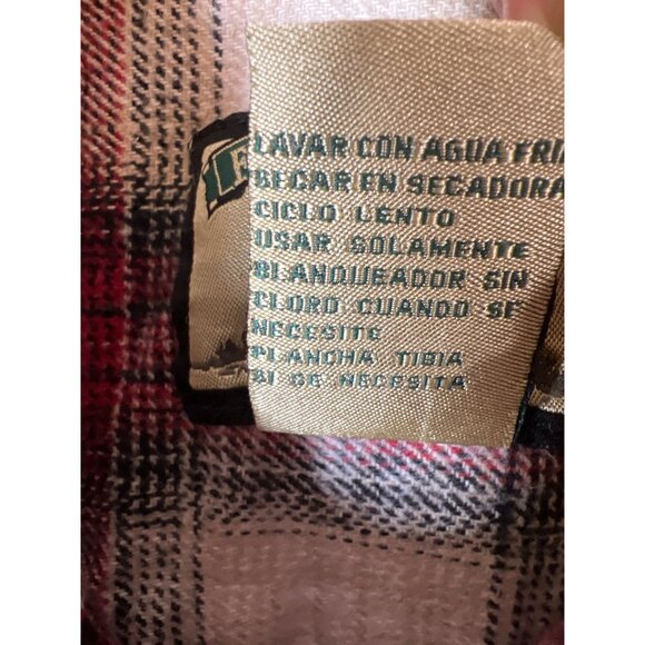 VTG Field and Stream Mens Red Size LT Large TALL Shirt Flannel Plaid Distressed - Picture 5 of 16